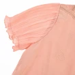 【ILEY 伊蕾】典雅蕾絲刺繡拼接壓褶袖上衣(淺粉色；M-XL；1232241004)