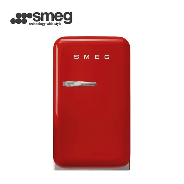 【SMEG】彩色復古迷你冰箱34L-魅惑紅(FAB5RRD3TW)