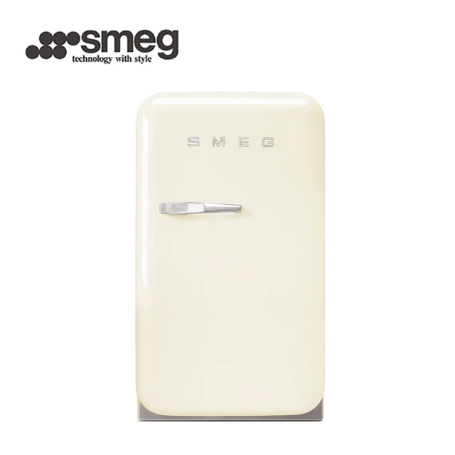 【SMEG】彩色復古迷你冰箱34L-奶油色(FAB5RCR3TW)