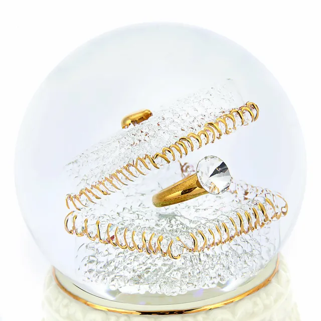 【JARLL 讚爾藝術】開箱幸福 音樂水晶球(琉璃款)
