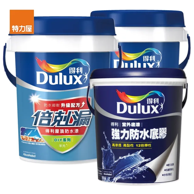 【得利】組合  倍剋漏屋頂隔熱防水漆 沁涼藍含兩桶 L10+一桶A930防水底膠