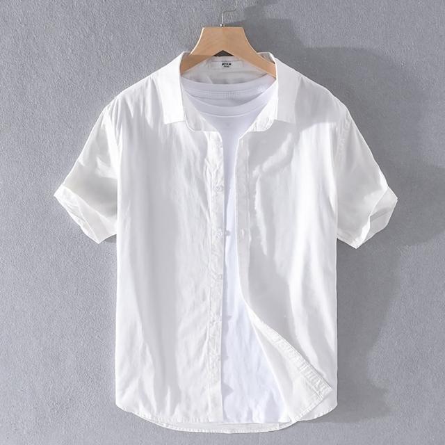 【巴黎精品】現貨+預購 襯衫短袖上衣(休閒舒適純棉夏季男裝6色a1bu7)