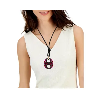 【GUCCI 古馳】Marina 船塢造型心型水晶鑲嵌長型項鍊(大型)