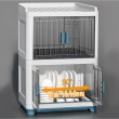 【Mr.Box】新型2層平蓋款組合式瀝水碗櫃(碗盤瀝水架/廚房收納架/瀝水架/杯盤架)