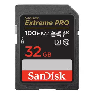 【SanDisk 晟碟】[全新版 再升級] 32GB Extreme PRO SDXC V30  記憶卡 100MB/s(專業攝影 原廠永久保固)