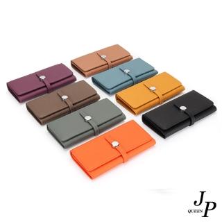 【Jpqueen】優雅風格全真牛皮手拿女用皮夾(8色可選)