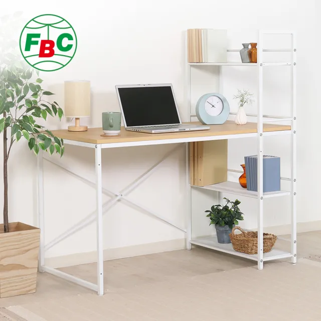 【日本FUJI BOEKI】極簡工業風雙向側櫃書桌工作桌-深64cm-DIY-多色可選(轉角書桌櫃/雙向桌/側架書桌)