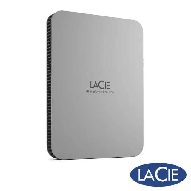 LaCie 萊斯】Mobile Drive USB-C 2TB 外接硬碟-月光銀(STLP2000400