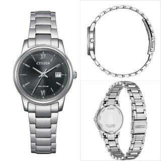 【CITIZEN 星辰】Eco-Drive 光動能簡約女錶 手錶 禮物(EW2318-73E)