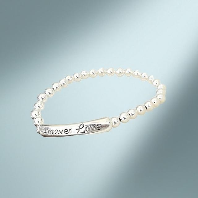 【巴黎精品】現貨+預購 925純銀手鍊串珠手鏈(forever love亮面女飾品a1bo77)