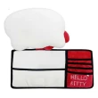 【小禮堂】Hello Kitty 車用造型絨毛遮陽板護套 - 大臉款(平輸品)