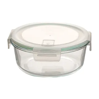 【WEPAY居家首選】耐熱玻璃保鮮盒 圓形400ML(保鮮盒 密封盒 可微波便當盒 餐盒)