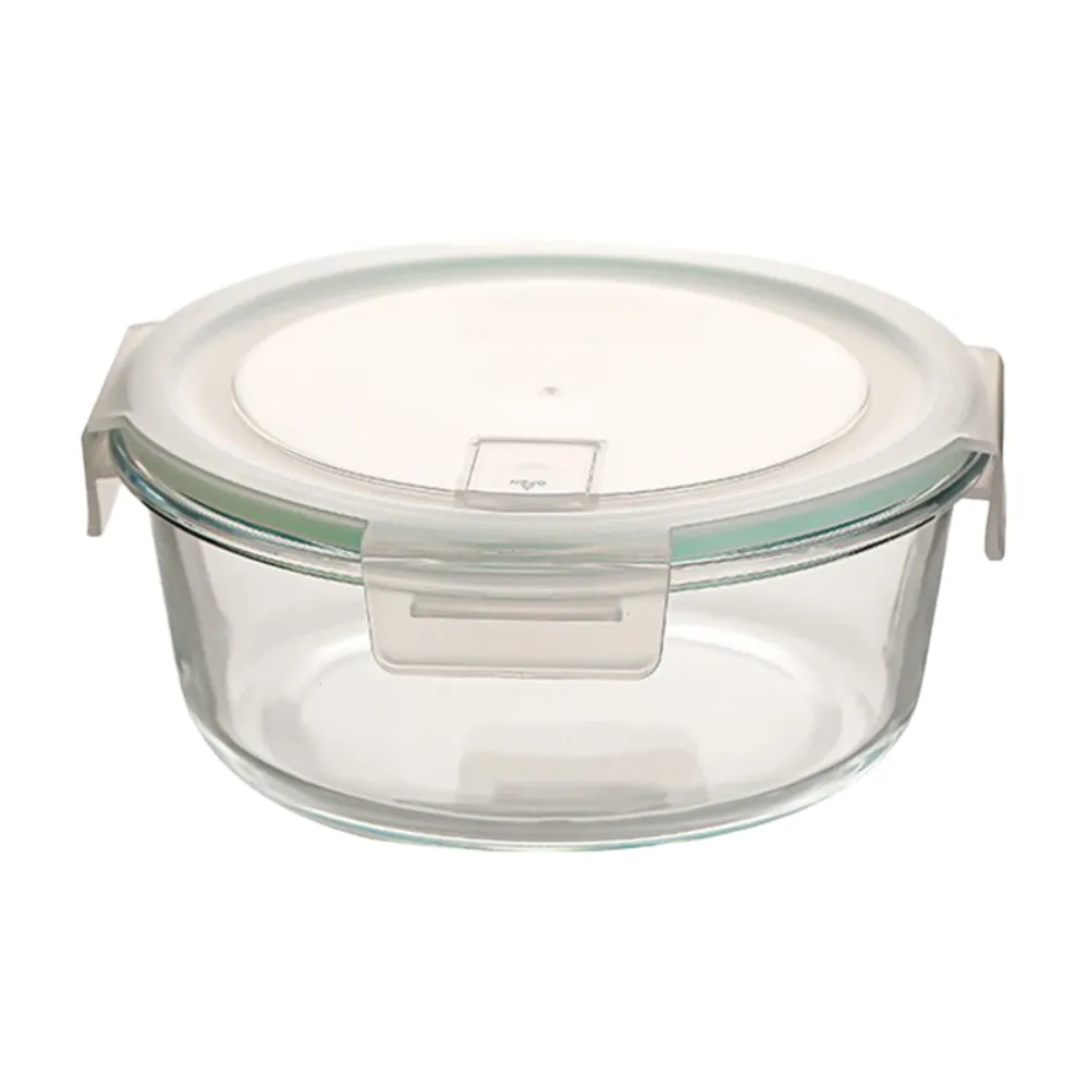 【WEPAY居家首選】耐熱玻璃保鮮盒 圓形400ML(保鮮盒 密封盒 可微波便當盒 餐盒)