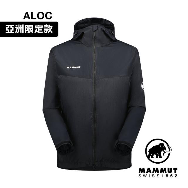 【Mammut 長毛象】Glider 2.0 WB Hooded Jacket AF Men 輕量防潑水連帽外套 黑色 男款 #1012-00630