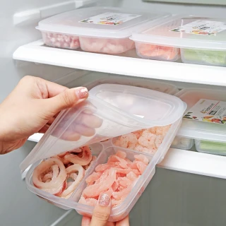 【東京 Ito】四格冰箱分類保鮮收納盒(蔥花 環保 備菜 凍肉 肉絲 肉片 配菜 上班族)