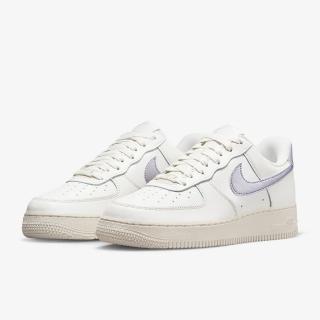 【NIKE 耐吉】休閒鞋 運動鞋 WMNS AIR FORCE 1 07 ESS 女鞋 白紫(DV7470100)