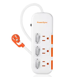 【PowerSync 群加】3開3插滑蓋防塵防雷擊延長線/4.5m(2色)