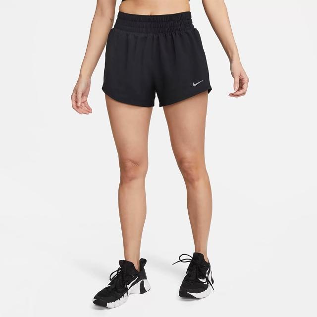 【NIKE 耐吉】Dri-FIT 訓練短褲 訓練 AS W NK ONE DF MR 3IN BR SHORT 女 黑(DX6011010)