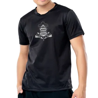 【MISPORT 運動迷】台灣製 運動上衣 T恤-雙羽球龐克/運動排汗衫(MIT專利呼吸排汗衣)