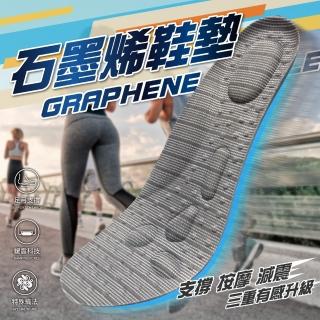 【waim life 暖暖生活】2入組 黑科技 石墨烯抗菌鞋墊(鞋墊 石墨稀 除臭鞋墊)