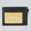 【Michael Kors】JET SET CHARM圓形小標誌全皮拉鍊卡夾(黑)
