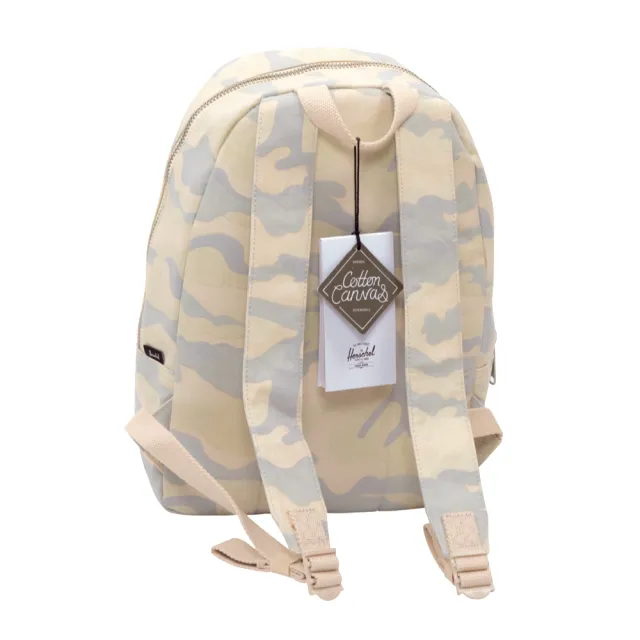 【Herschel】雙11 Grove XS 中型 高階 水洗 重磅 棉帆布 米黃 迷彩 金屬拉鍊 女生 背包  女包  