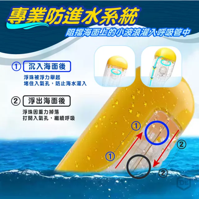 【DE生活】潛水面罩雙管 潛水面罩 浮潛面罩 潛水裝備 浮潛裝備 潛水蛙鏡 潛水泳鏡 浮潛全面罩
