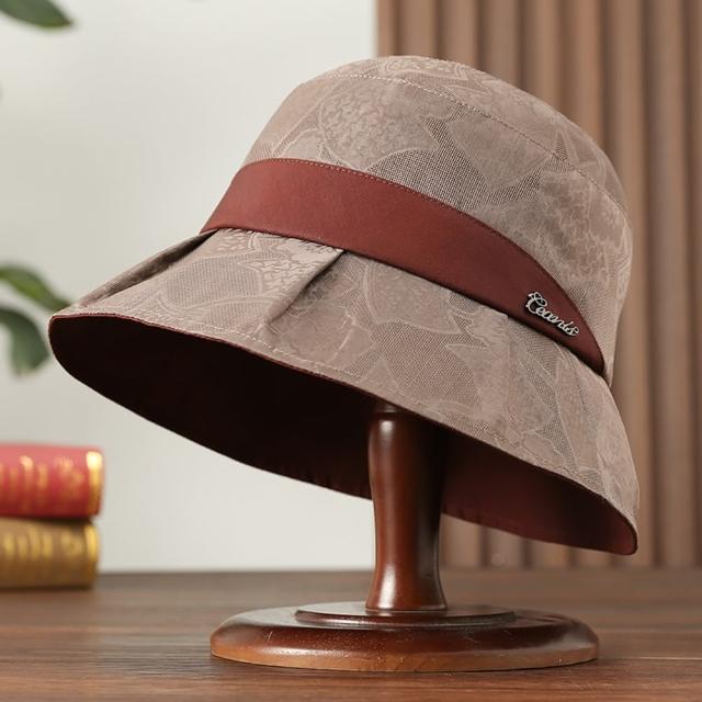 【米蘭精品】現貨+預購 遮陽帽桑蠶絲漁夫帽(拼色香雲紗立體防曬女帽子3色74ej19)
