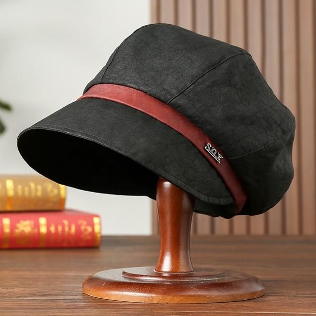 【米蘭精品】現貨+預購 遮陽帽桑蠶絲貝雷帽(重磅香雲紗八角防曬女帽子74ej11)
