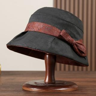 【米蘭精品】現貨+預購 遮陽帽桑蠶絲漁夫帽(香雲紗夏季雙面防曬女帽子74ej9)