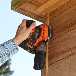 【Black+Decker】20VMax 鋰電偏心砂磨機套組BDCROS18-TWZZ