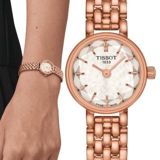 【TISSOT 天梭 官方授權】T-Lady系列 珍珠母貝小錶徑女錶 手錶 _(T1400093311100)