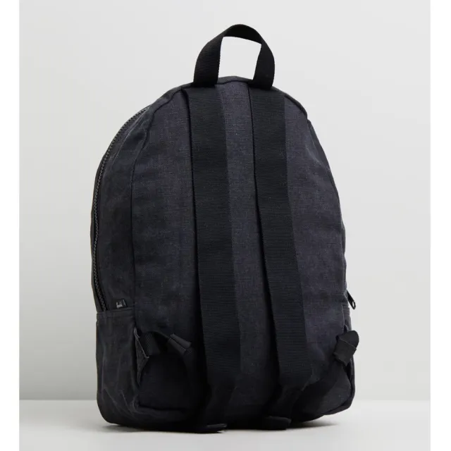 【Herschel】Grove XS 中型 黑色 全黑 水洗 棉布 塑膠拉鍊 可收納 女生 背包 女包 小後背包 後背包