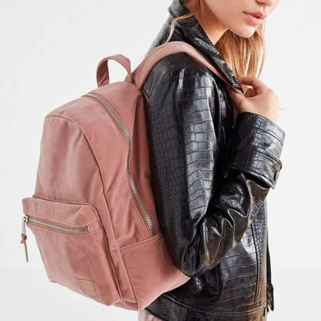 【Herschel】雙11 Grove XS 中型 高階 Velvet 天鵝絨 絨布 粉色 乾燥玫瑰 女生 背包  女包 小後