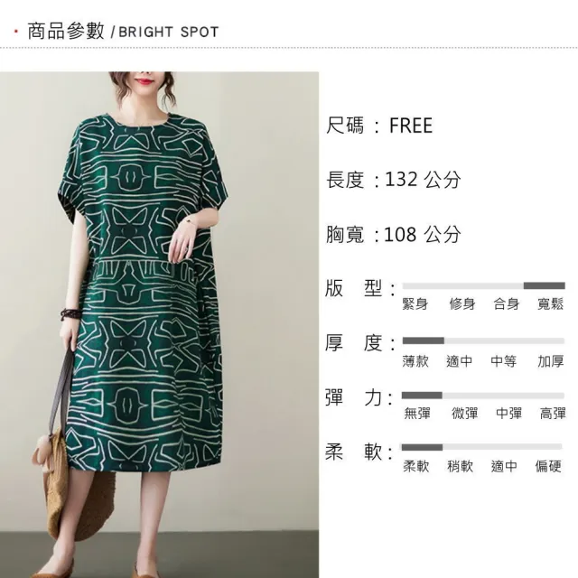 【小衣衫童裝】YP-8351-春夏短袖幾何圖騰大尺碼連衣裙洋裝(1120314)