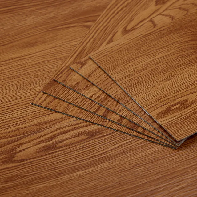 【樂嫚妮】144片入/約6坪 DIY自黏式仿木紋質感 巧拼木地板 木紋地板貼 PVC塑膠地板 防滑耐磨 可自由裁切