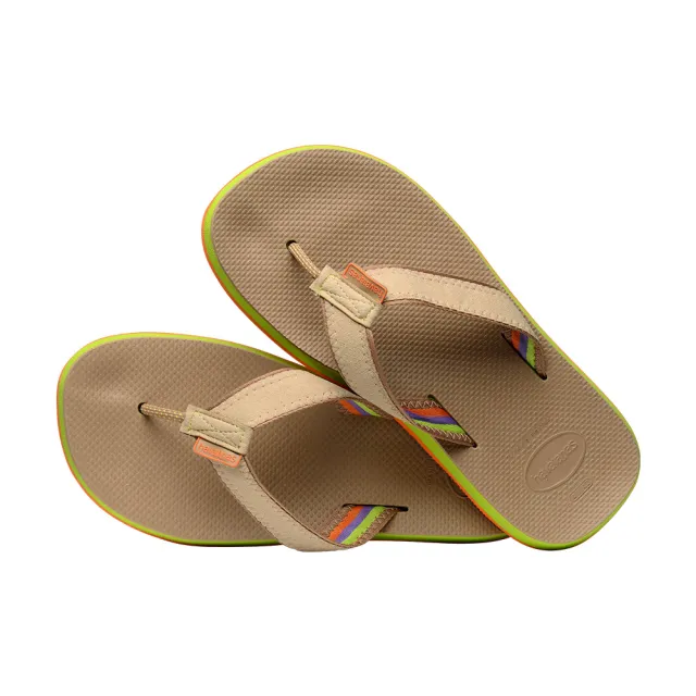 【havaianas 哈瓦仕】拖鞋 男鞋 夾腳拖 寬帶 皮革鞋帶 Urban Fusion II 卡其色 4147292-3581M(哈瓦士)