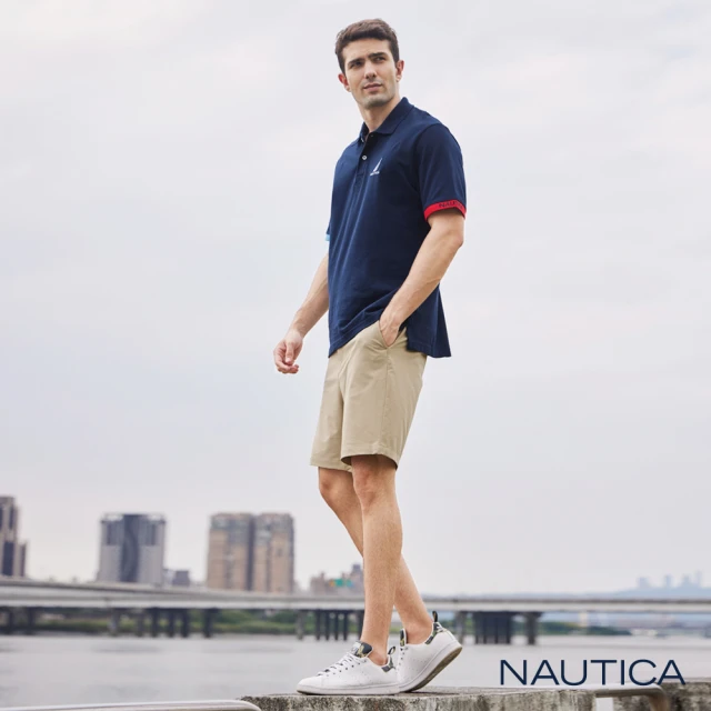 NAUTICA 男裝 涼感透氣休閒短褲(卡其色)