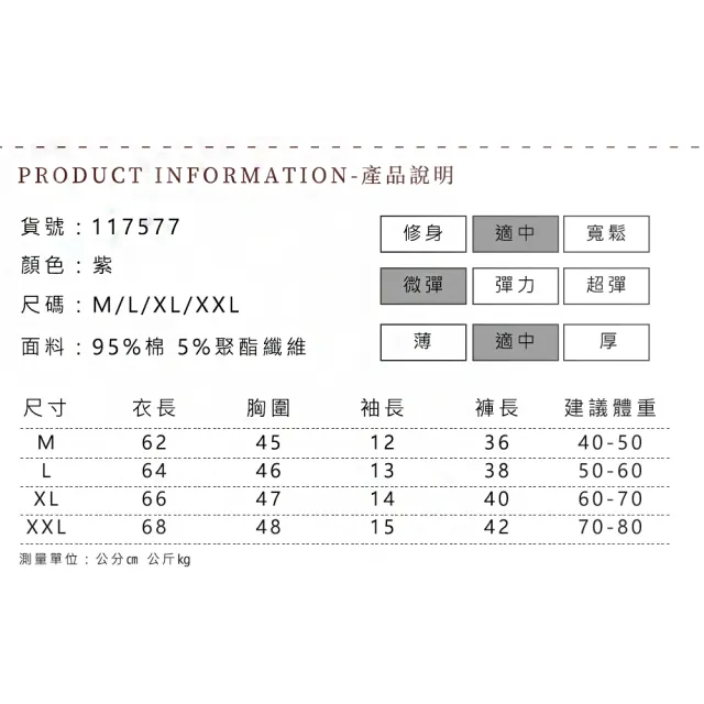 【Amhome】甜姐兒睡衣純棉ins風卡通休閒V領短袖短褲家居服兩件式套裝#117577(紫)