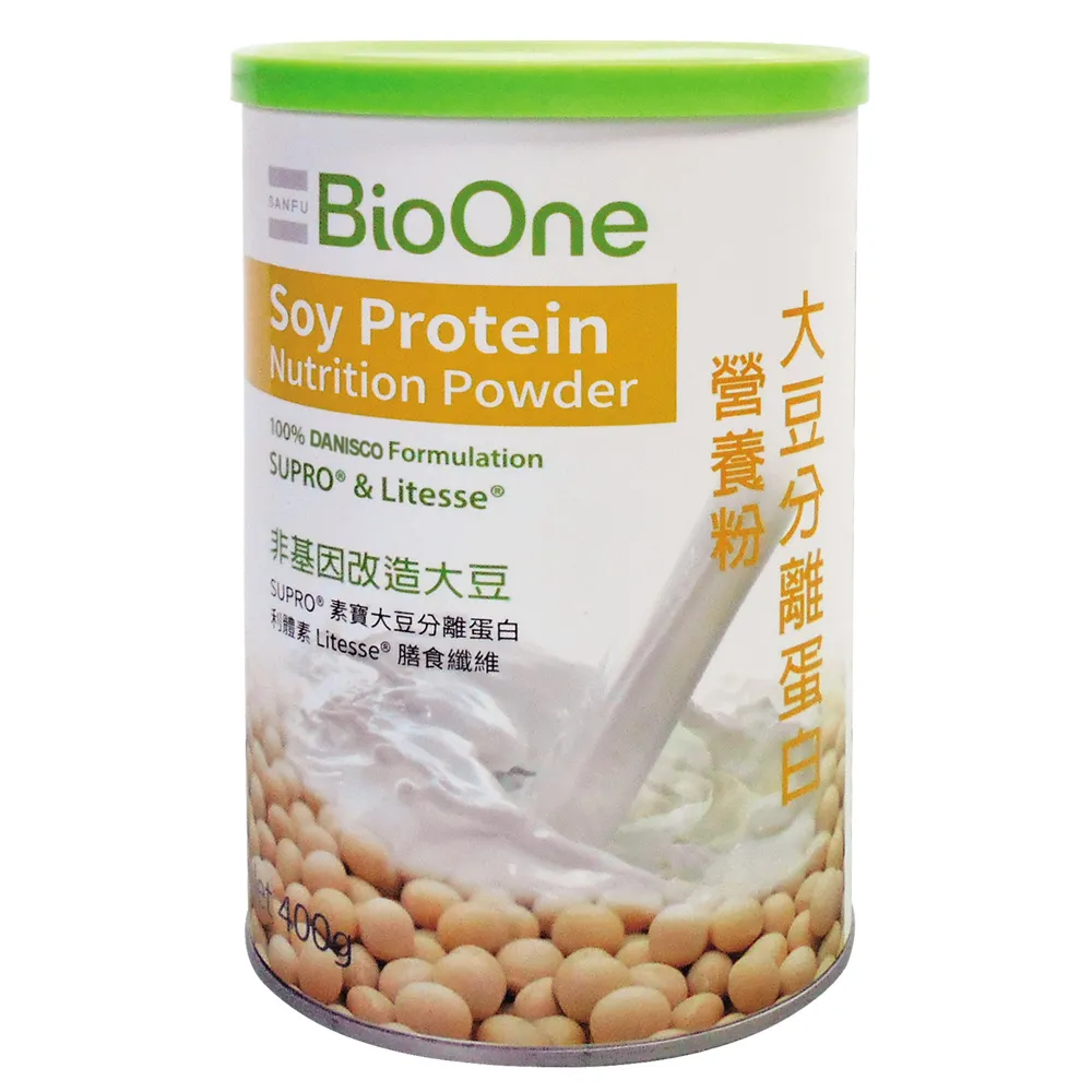 【BioOne 碧而優】大豆分離蛋白營養粉(400g/罐)