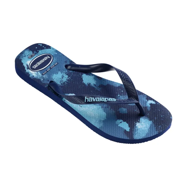 【havaianas 哈瓦仕】拖鞋 男鞋 夾腳拖 渲染 Top Camu 藍 4141398-0555M(哈瓦士)