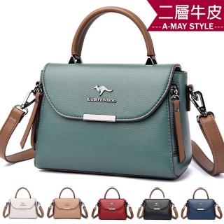 【艾美時尚】女包 肩揹包 側肩包 高階簡約風真皮手提方包(6色.現貨+預購)