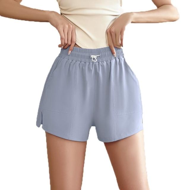 【米蘭精品】現貨+預購 瑜珈褲運動短褲(速乾寬鬆帶扣防走光女褲子4色74el36)