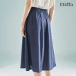 【Diffa】裝飾釦鬆緊腰寬襬長裙-女
