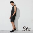 【SKY YARD】網路獨賣款-簡約彈性五分短褲(黑色)