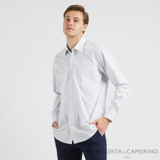 【ROBERTA 諾貝達】土耳其素材 臺灣製 舒適純棉 休閒時尚品味長袖襯衫(藍)