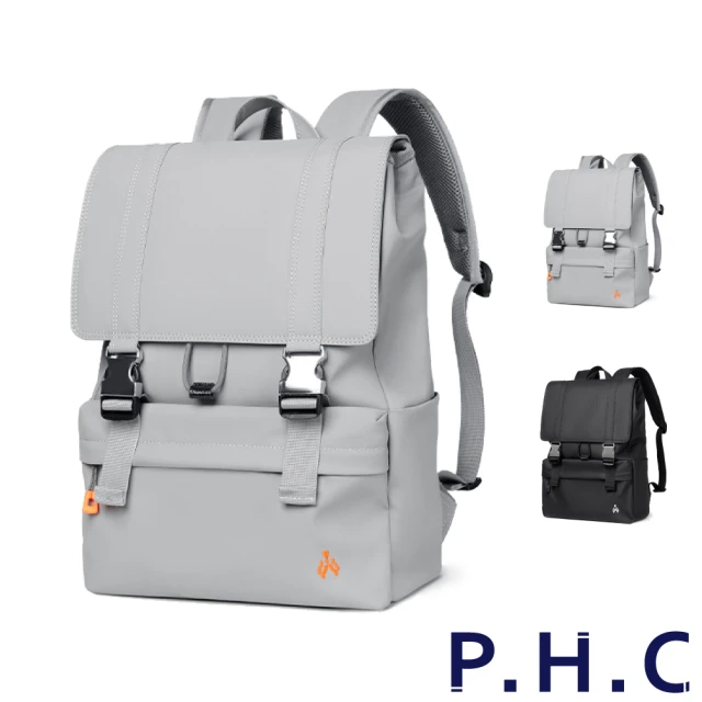 【PHC】休閒時尚簡約雙色旅行背包(現+預  灰色／黑色)