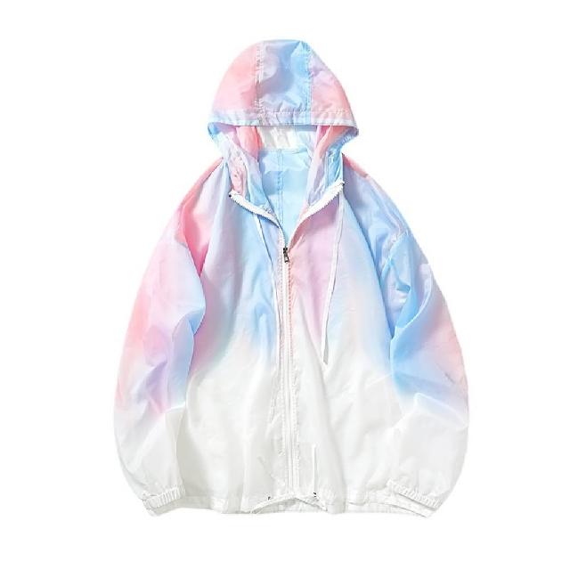 【巴黎精品】現貨+預購 防曬外套情侶夾克(造型漸層透氣防曬男女外套2色a1bq5)