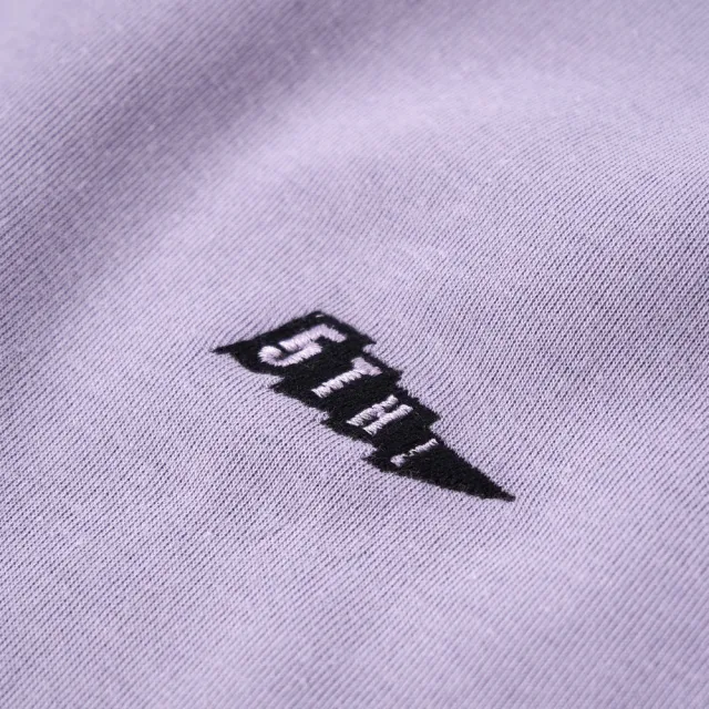【5th STREET】女裝笑臉寬版長袖T恤-芋紫(山形系列)