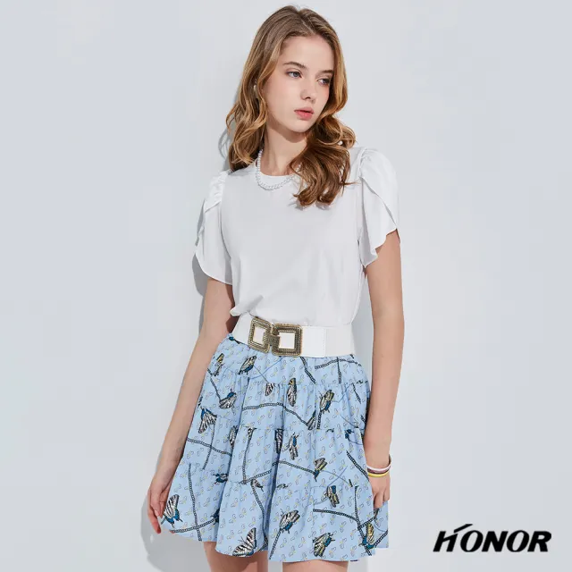 【HONOR 山形屋】蝴蝶花紋短裙(MOMO獨家限定)